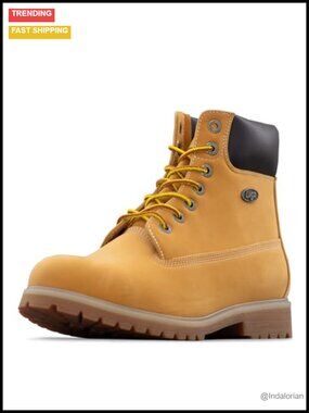 Mens Chukka Boot - Faux Leather - Lace-Up - Lug Sole - Outdoor - Casual - 6-Inch